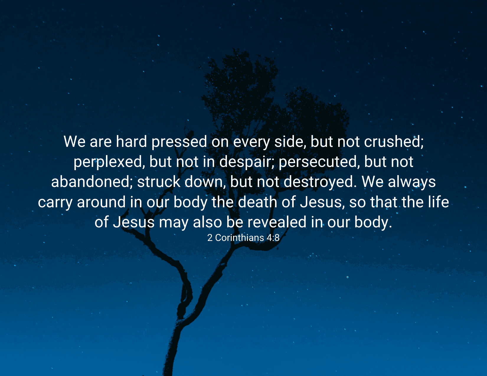 Afflicted But Not Crushed